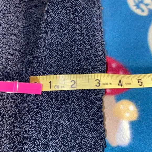 Vintage Nylon Knit Navy Blue Purse with attached change purse - Picture 10 of 13